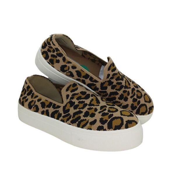 Steve Madden Designer Womens Like New Leopard Sneakers - sz. 8 - Picture 1 of 6